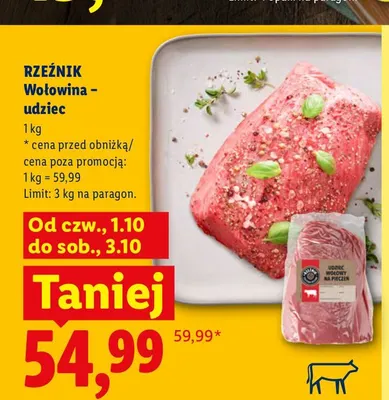 Wołowina udziec Rzeźnik promocja w Lidl