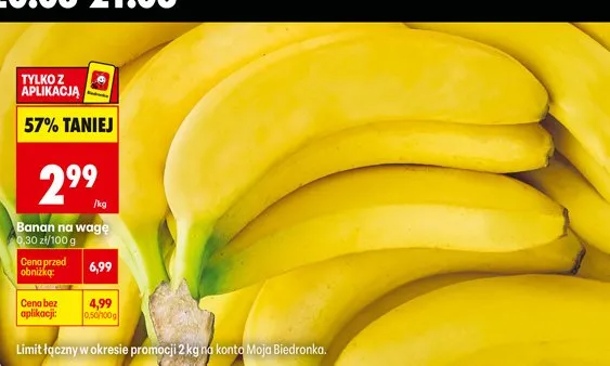Banany promocja w Biedronka
