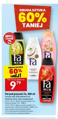 Żel pod prysznic Fa sport energy boost promocja w Twój Market