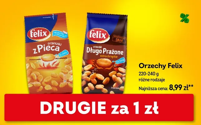 Orzeszki długo prażone Felix promocja w Żabka