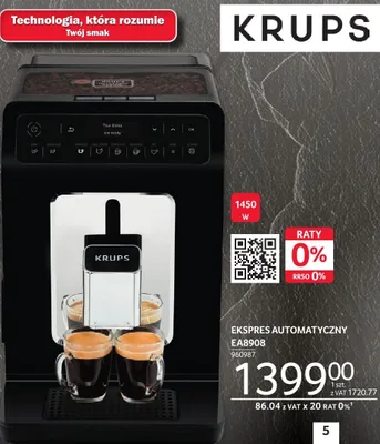 Ekspres automatyczny EA8908 Krups promocja w Selgros