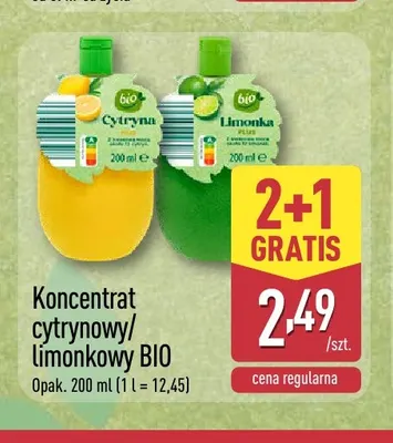 Koncentrat limonkowy Bio promocja w Aldi