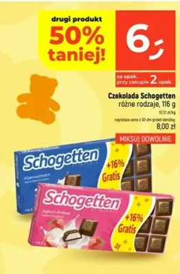 Czekolada Schogetten promocja w Dealz