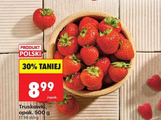 Truskawki polskie promocja w Biedronka