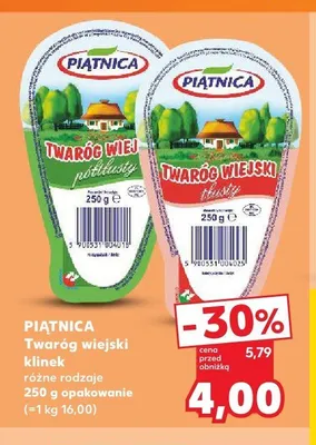 Twaróg wiejski lekki Piątnica promocja w Kaufland