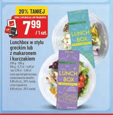 Lunchbox z makaronem i kurczakiem Z Natury promocja w POLOmarket