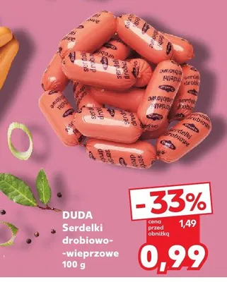 Serdelki drobiowo-wieprzowe promocja w Kaufland