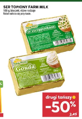 Ser topiony Farm Milk Gouda promocja w Stokrotka