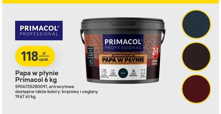 Papa w płynie Primacol antracytowa promocja w Castorama