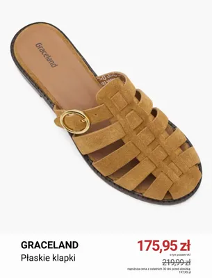 Płaskie klapki Graceland promocja w Deichmann