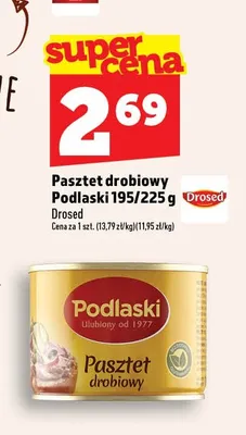 Pasztet drobiowy Podlaski 195 g promocja w TOPAZ