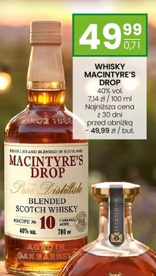 Whisky Macintyre's Drop 40% vol. promocja w Twój Market