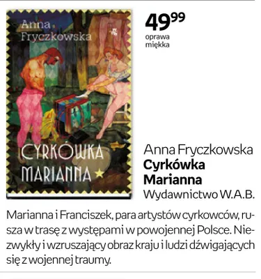 Książka Cyrkówka Marianna Anna Fryczkowska promocja w Empik