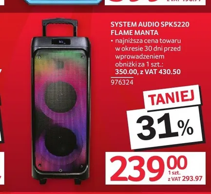 System audio Manta SPK5220 Flame promocja w Selgros