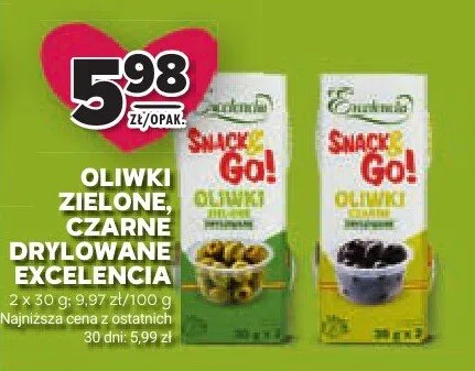 Oliwki zielone, czarne drylowane Excelencia promocja w Stokrotka