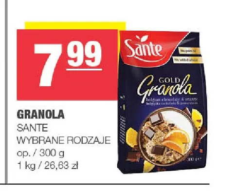 Granola Sante promocja w SPAR