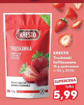 Truskawki liofilizowane Kresto promocja w Kaufland