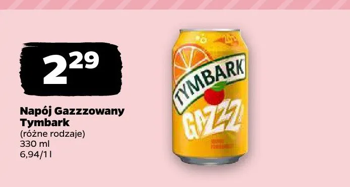 Napój Gazzzowany Tymbark promocja w Netto