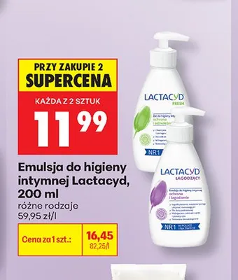 Emulsja do higieny intymnej Lactacyd Fresh promocja w Biedronka