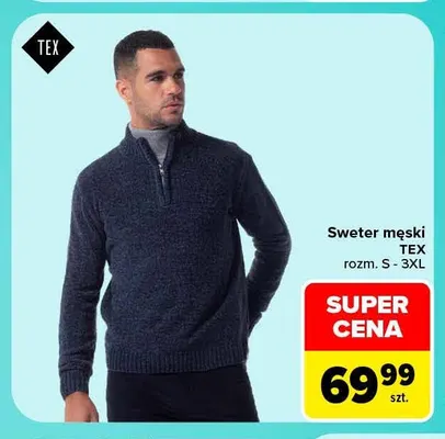 Sweter męski TEX promocja w Carrefour