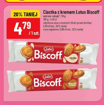 Ciastka z kremem Lotus Biscoff Vanilla promocja w POLOmarket