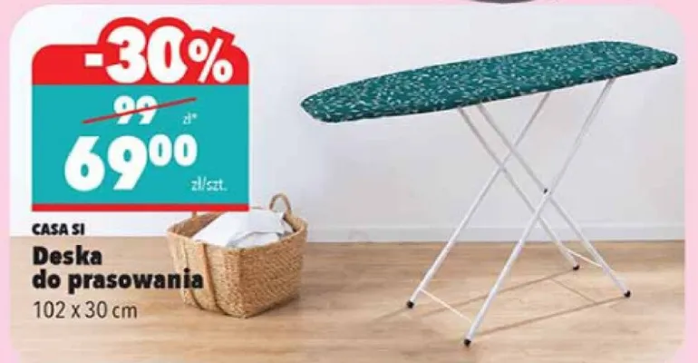 Deska do prasowania 102 x 30 cm promocja w Biedronka