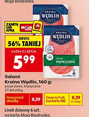 Salami pieprz pieprzowe promocja w Biedronka