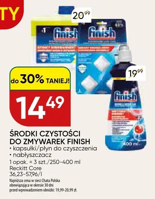 Płyn do czyszczenia zmywarki Finish promocja w Chata Polska