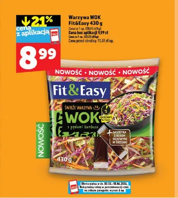 Warzywa WOK Fit&Easy promocja w TOPAZ