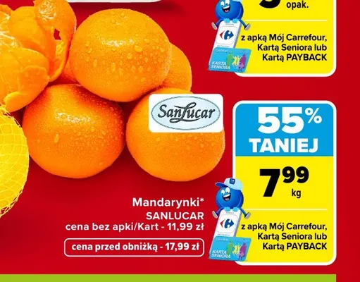 Mandarynki SanLucar promocja w Carrefour
