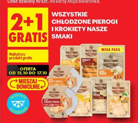 Chłodzone pierogi i krokiety Nasze Smaki promocja w Biedronka