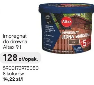 Impregnat jedna warstwa Altax promocja w Castorama