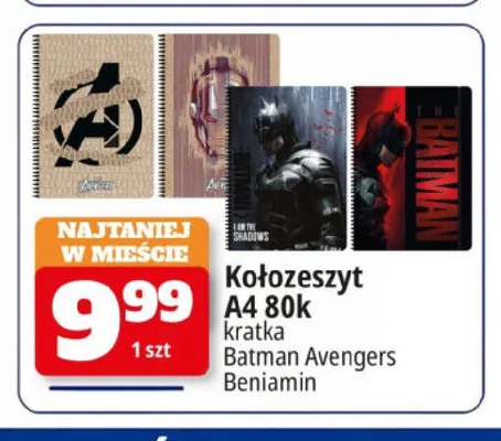 Kołozeszyt A4 kratka Beniamin promocja w Leclerc