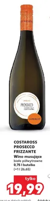 Wino musujące COSTAROSS PROSECCO FRIZZANTE białe półwytrawne promocja w Kaufland