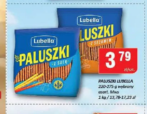 Paluszki z sezamem Lubella promocja w Chorten