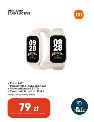 Smartband Xiaomi Band 9 Active promocja w Max Elektro