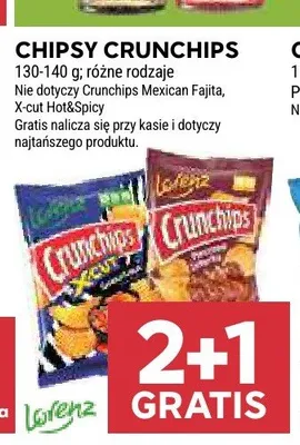 Chipsy Crunchips Ser-Cebula 130-140g promocja w Stokrotka