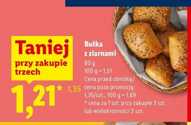 Bułka ziemniaczana z ziarnami promocja w Lidl