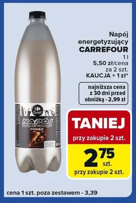 Napój energetyzujący promocja w Carrefour Express