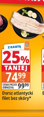 Dorsz atlantycki filet bez skóry promocja w Leclerc