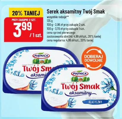Serek aksamitny Twój Smak Piątnica promocja w POLOmarket