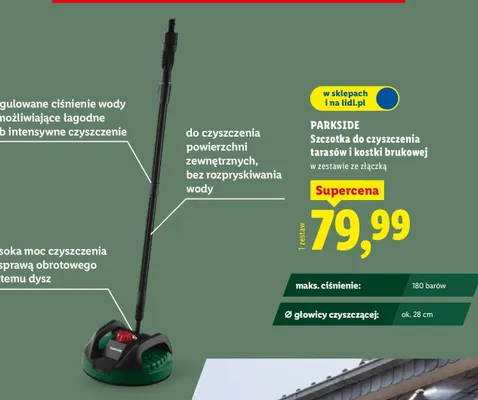 Szczotka do czyszczenia tarasów i kostki brukowej promocja w Lidl