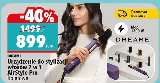 Urządzenie do stylizacji włosów 7 w 1 AirStyle Pro fioletowe promocja w Biedronka