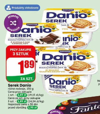 Serek Danio o smaku ciasteczkowym promocja w Dino
