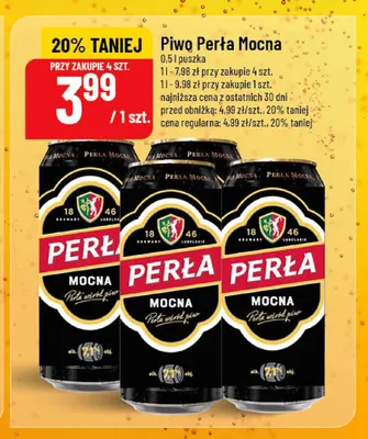 Piwo Perła Mocna promocja w POLOmarket
