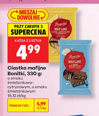 Ciastka mafijne o smaku śmietankowym Bonitki promocja w Biedronka