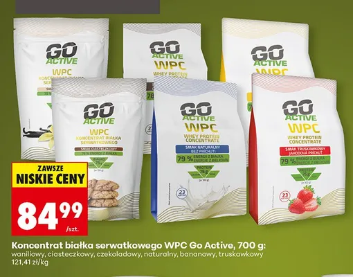 Koncentrat białka serwatkowego WPC Go Active naturalny promocja w Biedronka