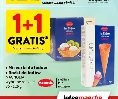 Rożki do lodów Magnolia promocja w Intermarche