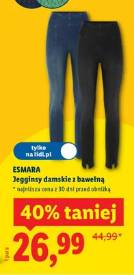 Jegginsy damskie z bawełną promocja w Lidl