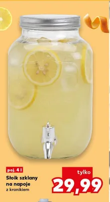 Słoik szklany na napoje z kranikiem 4 l promocja w Kaufland